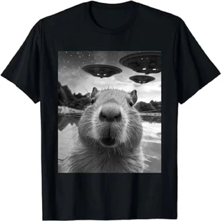 Camiseta "Capivara tirando selfie óvnis ET alienígenas" Estampada Unissex