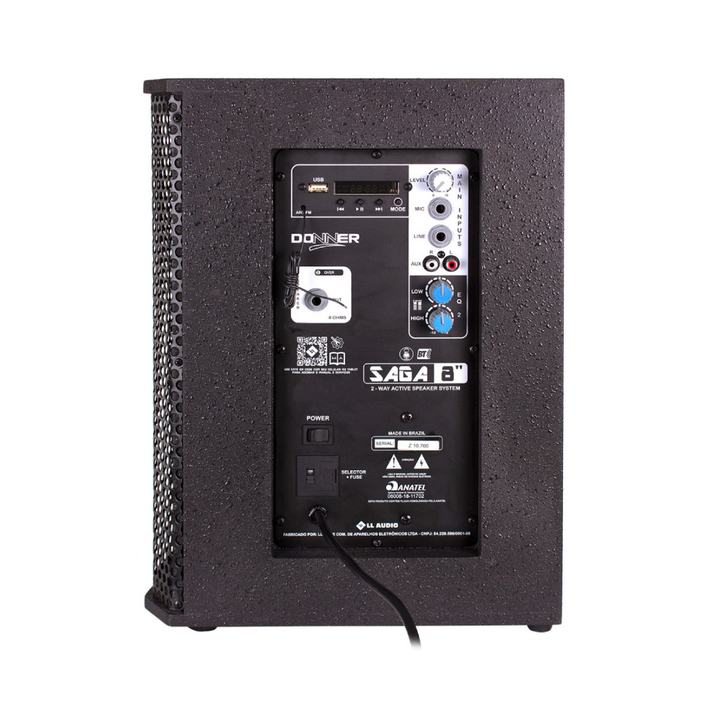 Caixa Acústica Ativa Saga 08A 150 Wms Donner By LL Audio | Shopee