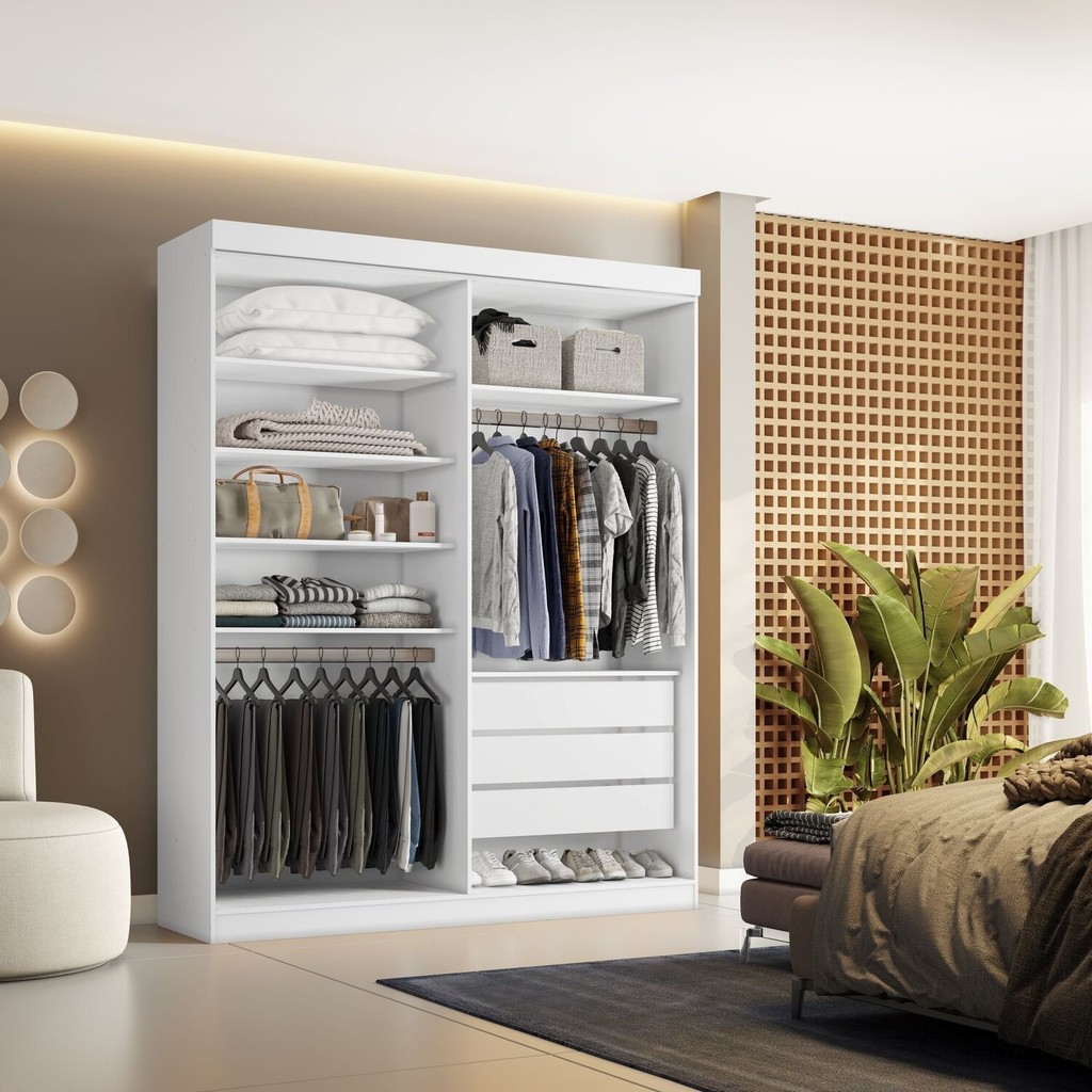Closet Casal sem Portas 3 Gavetas Caribe | Shopee Brasil