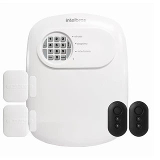 Kit Central de Alarme ANM 24 NET Intelbras + 2 Sensores Magnético de Abertura de Porta e Janela XAS 4010 Smart