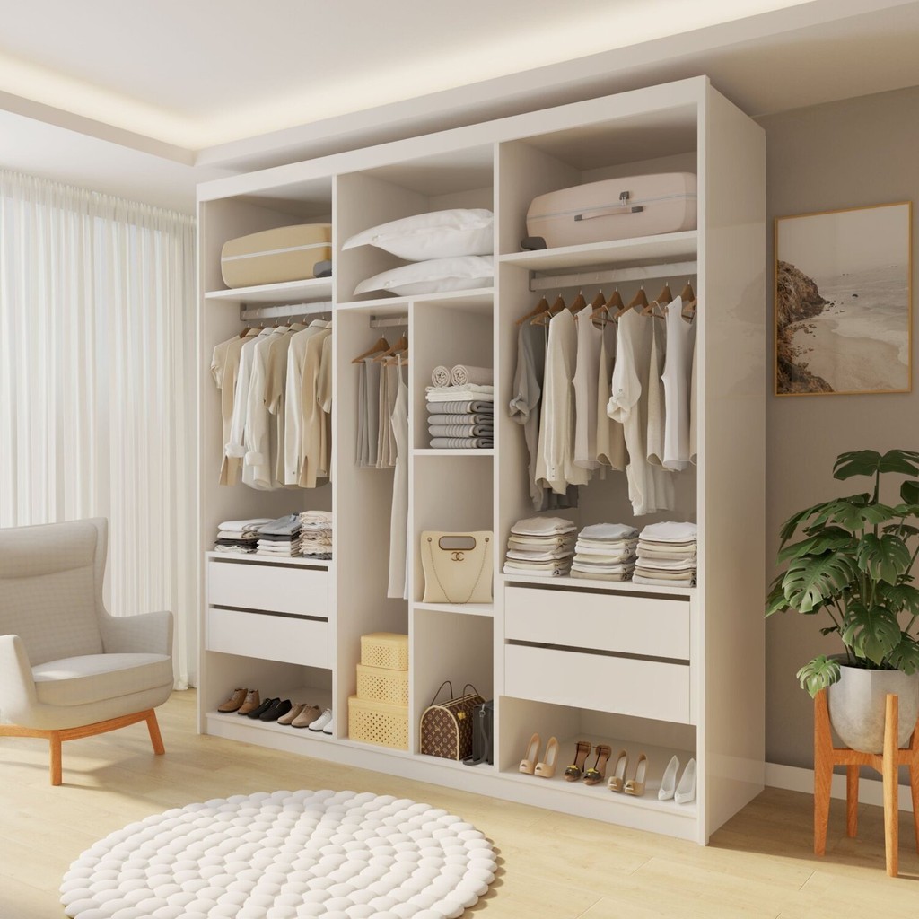 Closet Casal sem Portas 4 Gavetas Miami | Shopee Brasil