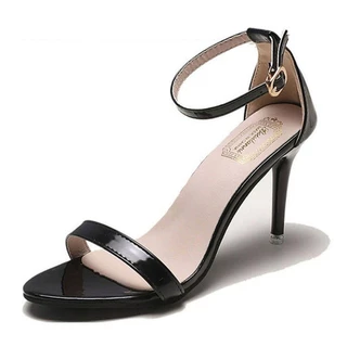 Sandálias Femininas De Verão Com Tira No Tornozelo , Sapatos Da Moda , De Salto Alto