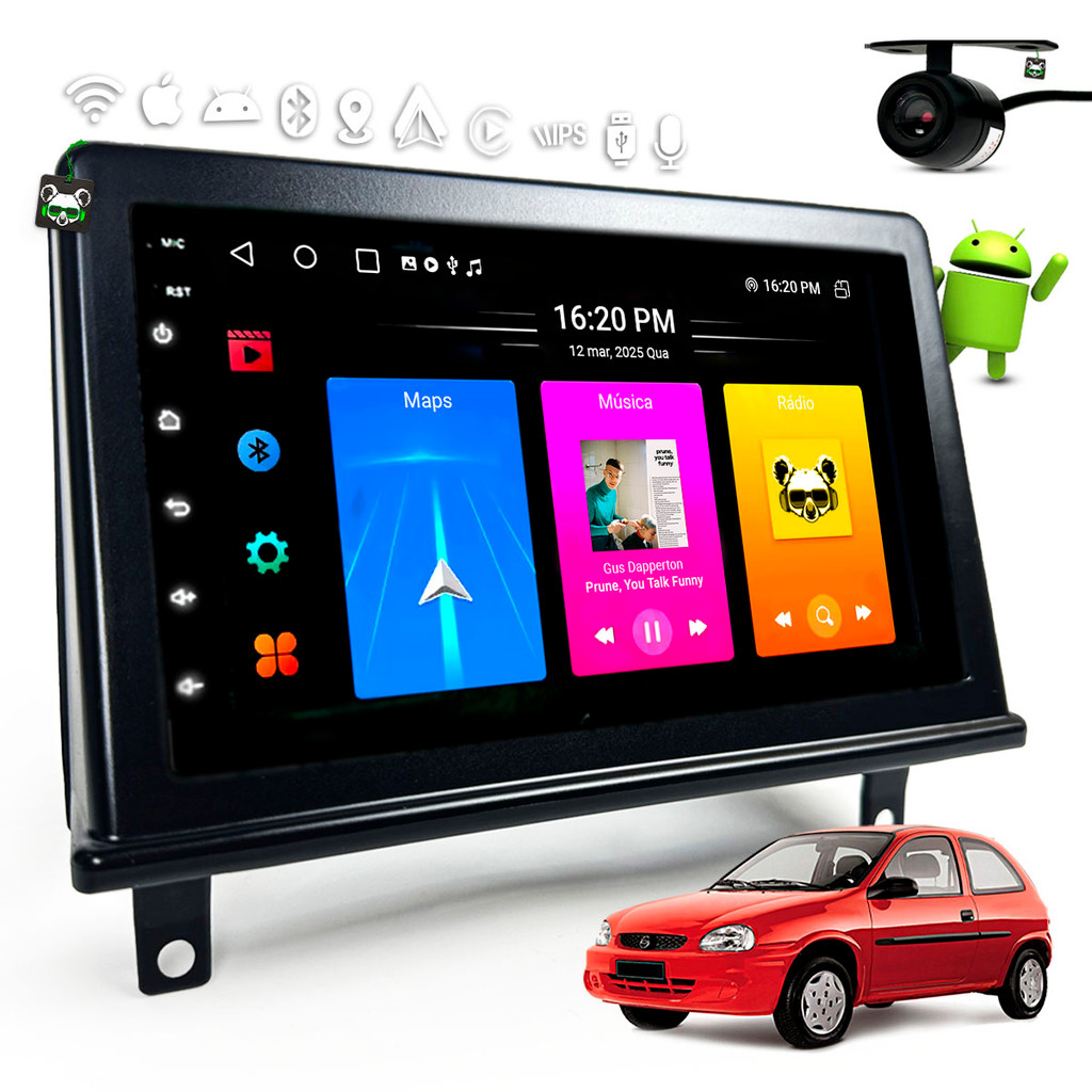 Kit Multimídia Android Carplay 7 Pol Corsa Hatch 1994 1995 96 97 98 99 ...