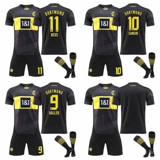 2024-25 Borussia Dortmund Fora Temporada de Futebol Adulto Crianças Jersey Kit Haller Sancho Marco Reus Esportes Conjunt