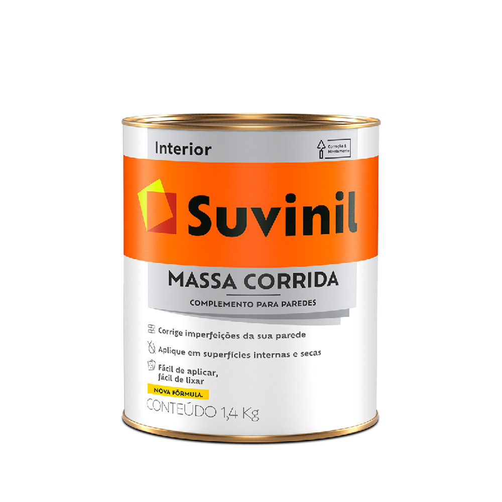 MASSA CORRIDA DISFARÇA IMPERFEIÇÕES PAREDE INTERNA 1,4KG | Shopee Brasil
