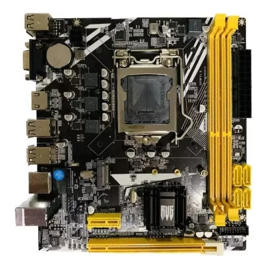 Placa Mãe Gamer Lga 1155 B75 Ddr3 M2 Nvme I3,i5,i7 Lan Giga