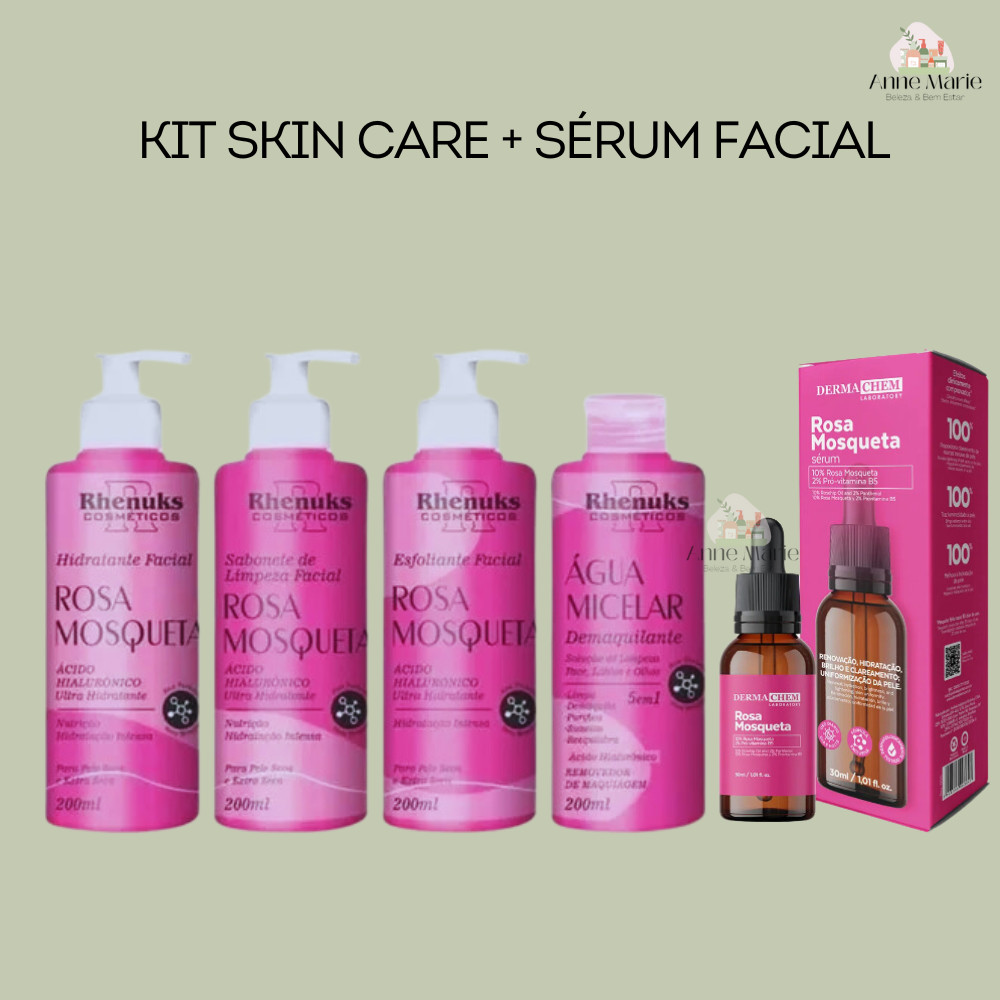 KIT DE SKIN CARE ROSA MOSQUETA + SÉRUM ROSA MOSQUETA FACIAL | Shopee Brasil