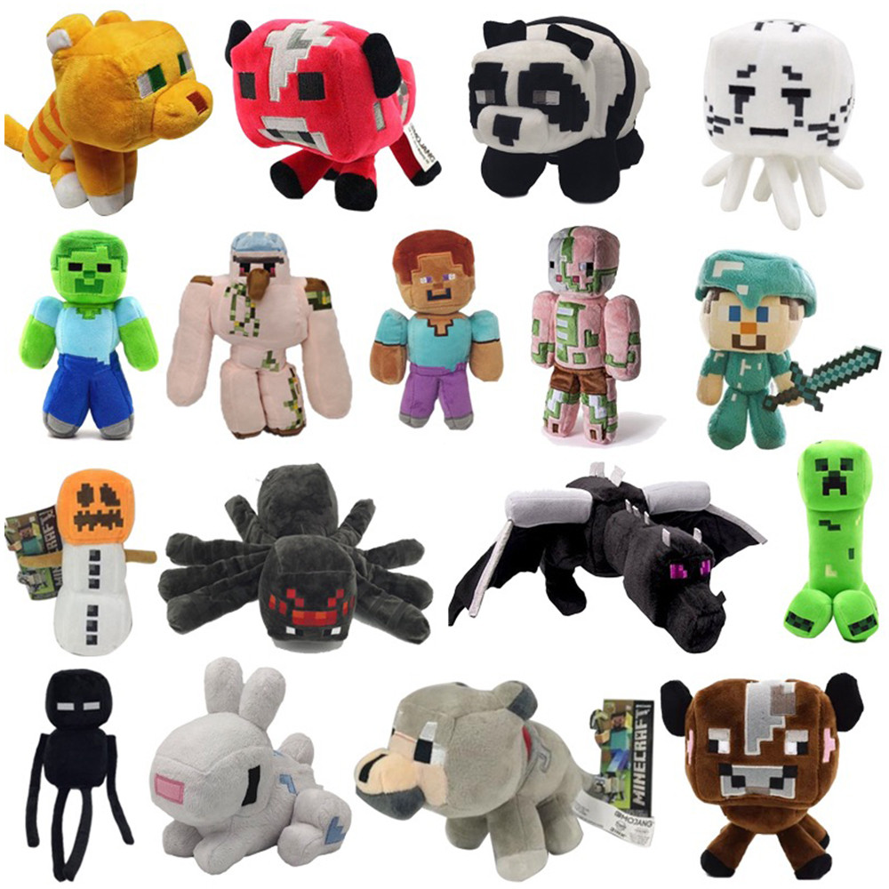 O Novo Brinquedo de Pelúcia Minecraft Steve Creeper Ovelha Axolotl ...