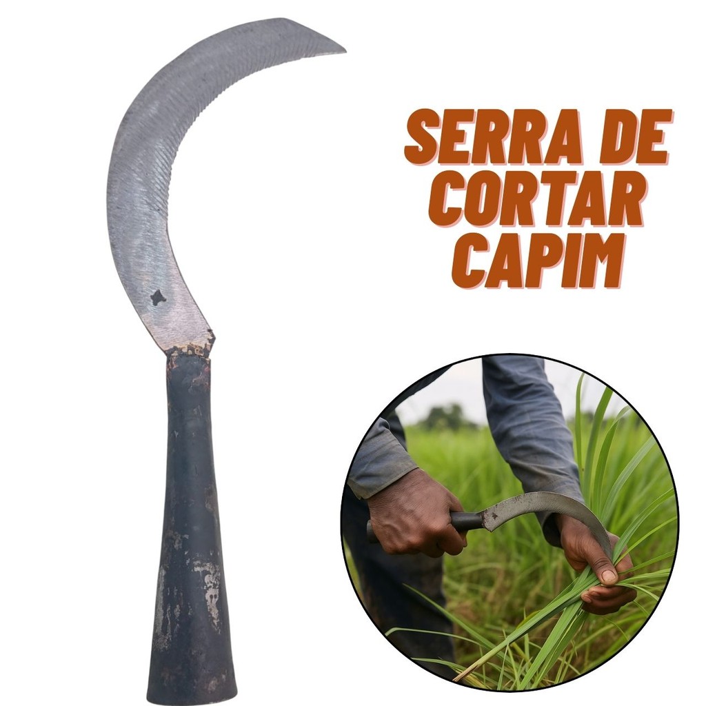 Serra De Tira Capim Foice Pasto Com Dentes | Shopee Brasil