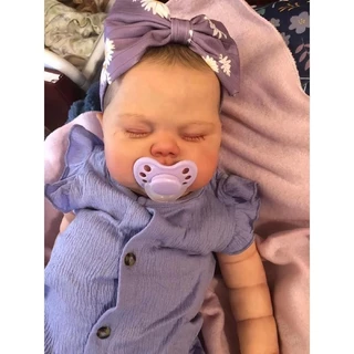 24Inch Lifelike pickle in Soft Cloth Body Reborn Toddler Hand painted Hiar Cuddly Baby Girl Doll Baby