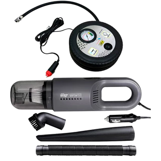 Mini Compressor De Ar Automotivo 260PSI 3 Bicos Adaptadores + Aspirador Portátil Wap 12V em Oferta na Shopee