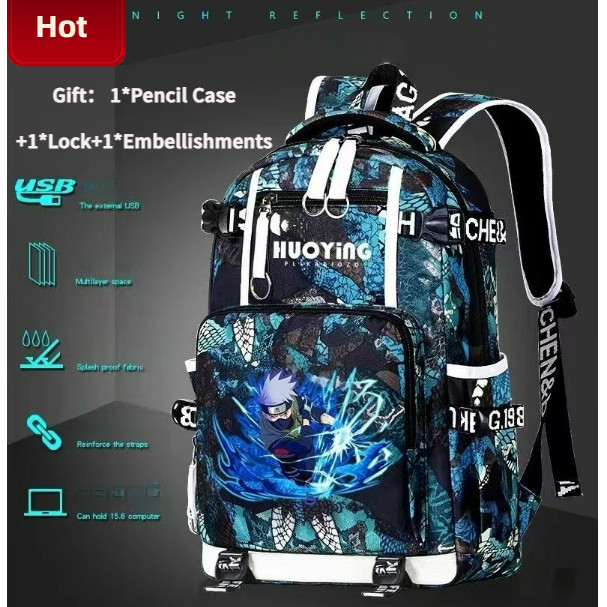 Mochila Escolar Infantil - 7 Bolsos - Antirroubo - Leve E Confortável