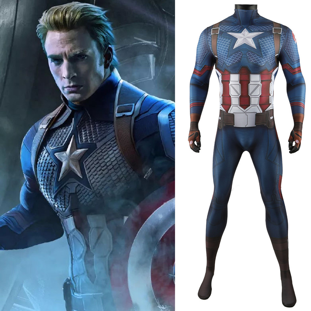 Marvel vingadores 4 Endgame capitão américa cosplay traje macacão jogo ...