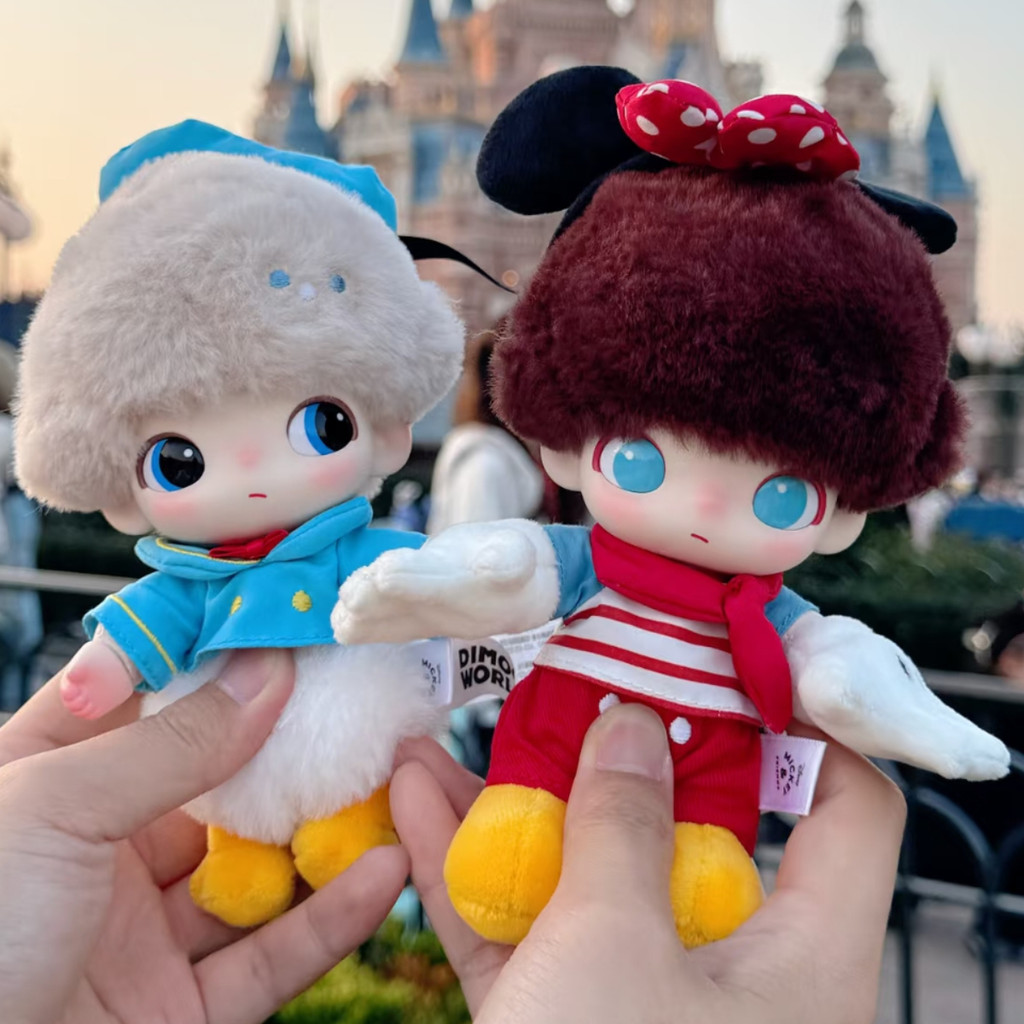 [Genuíno] POPMART DIMOO WORLD X Disney Series Vinil Blind Box Boneca ...