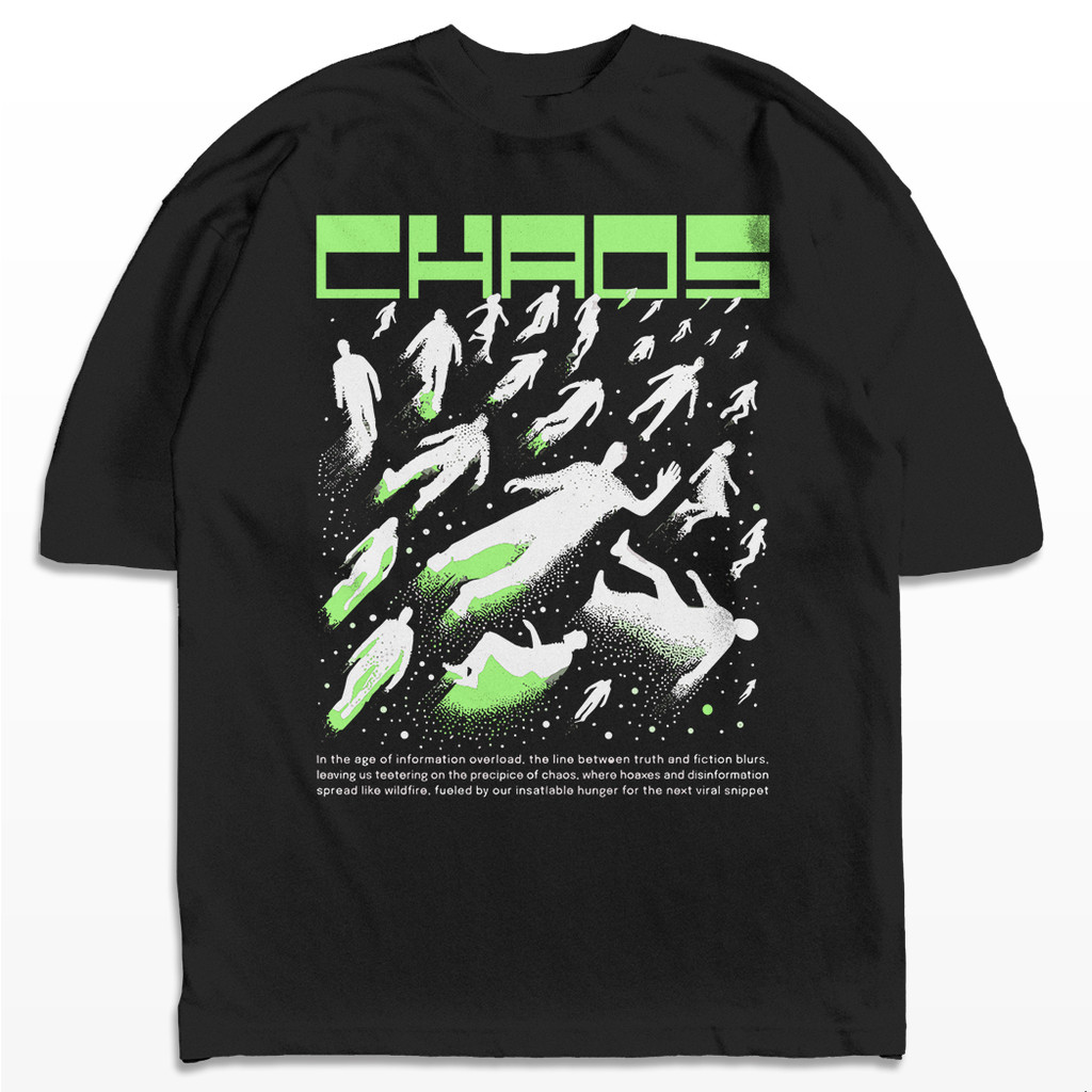 Camiseta Oversized Chaos Streetwear Harajuku Aesthetic Camisa Unissex ...