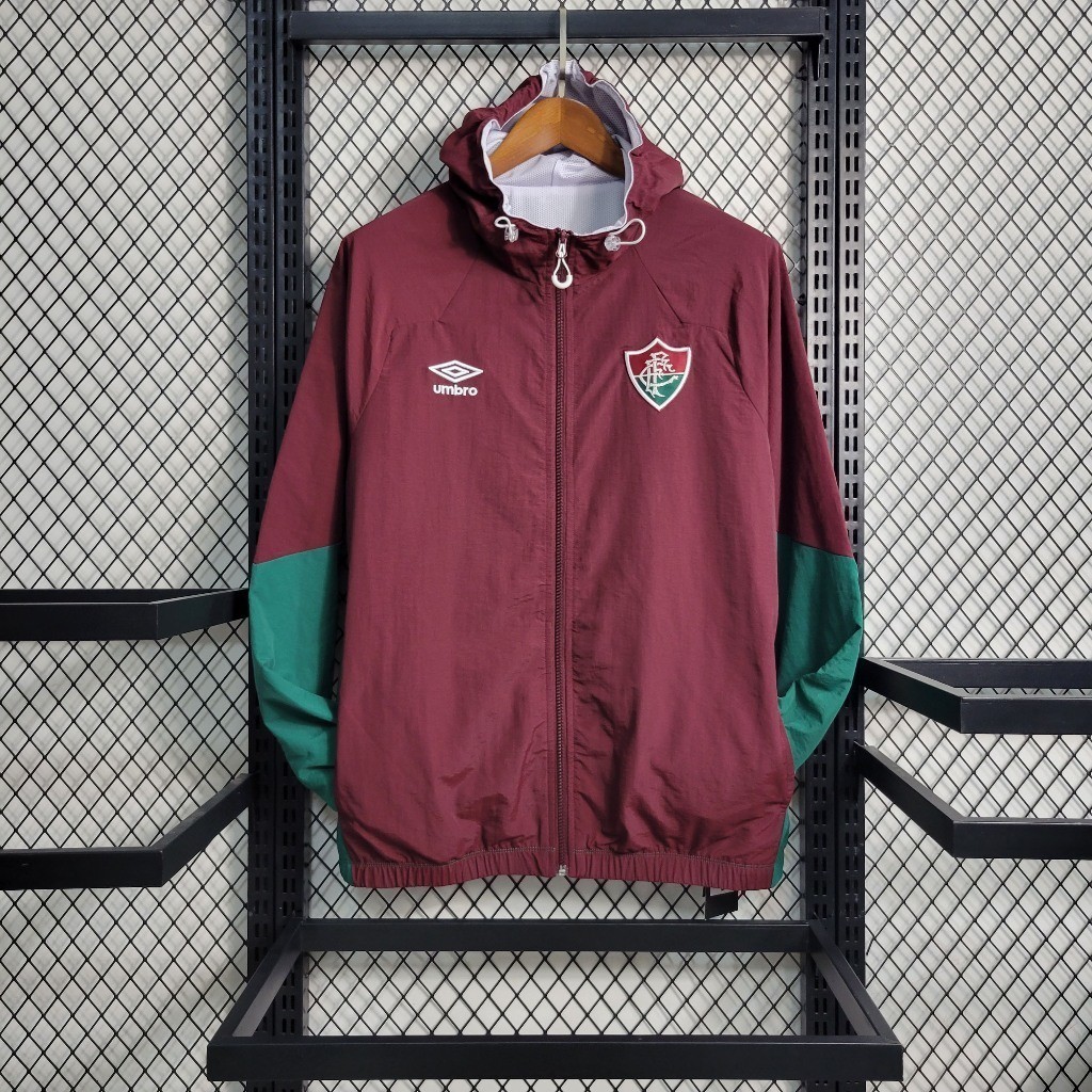 Fluminense Aparência de Futebol Jersey Sports Hooded Windbreaker Jacket