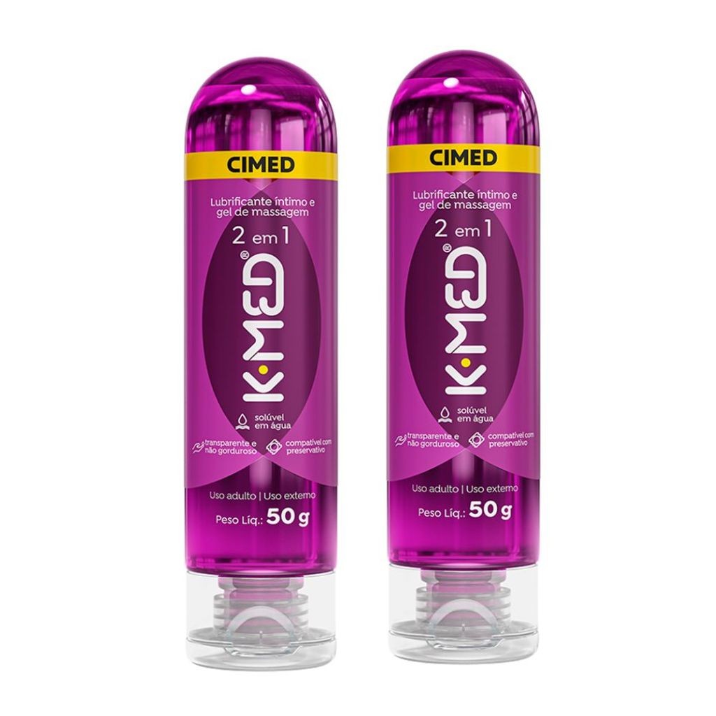Kit 2 Gel Lubrificante Íntimo K-Med 2 em 1 50g | Shopee Brasil