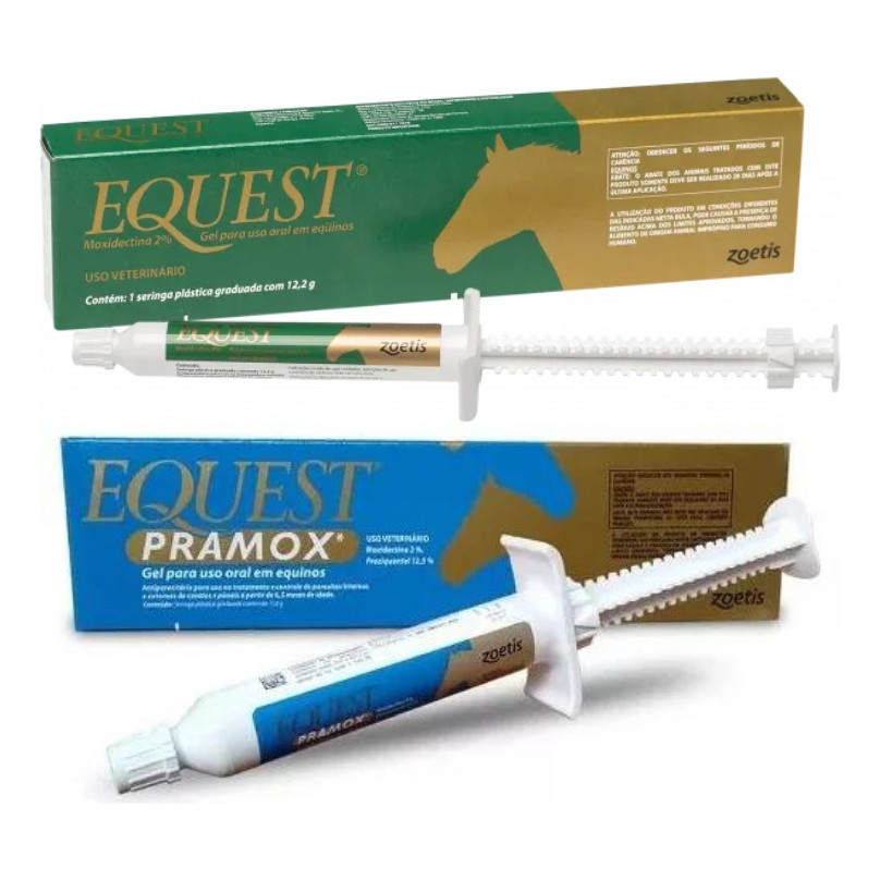 Kit 1 Equest + 1 Equest Pramox Vermífugo Oral Equinos Zoetis | Shopee ...
