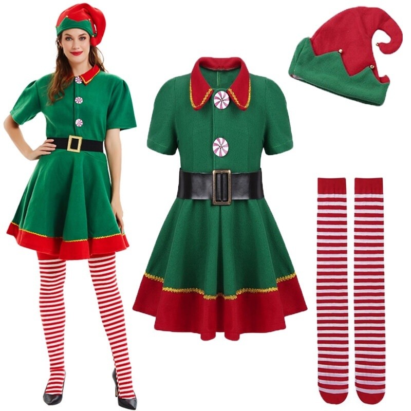 Papai noel com roupa fashion verde