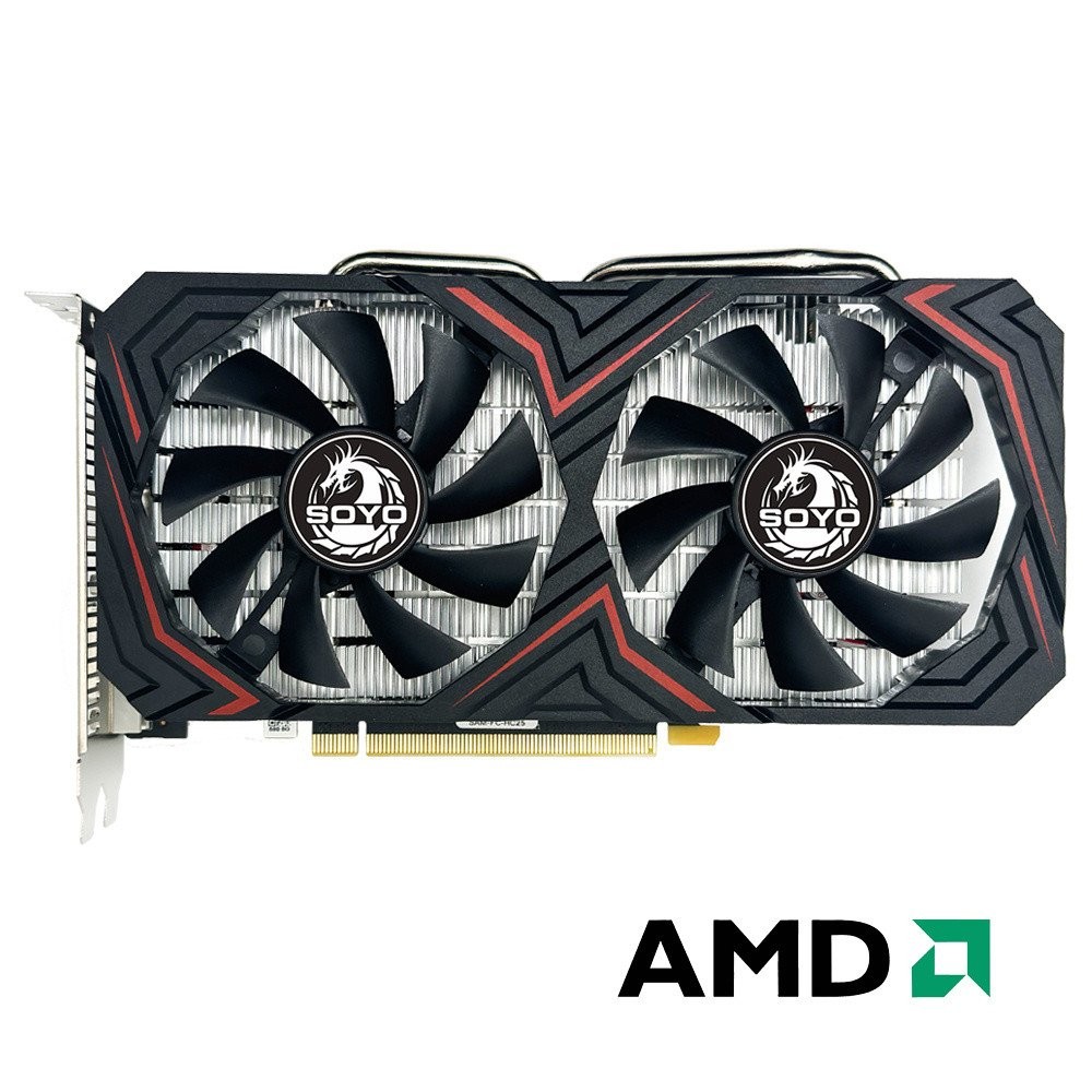 SOYO RX580 8 GB 2048 SP RX588 GPU 8G Placa gráfica de vídeo para VGA ...
