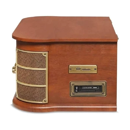 Vitrola Raveo Spazio 25w Bluetooth Bivolt CD Usb FM Marrom