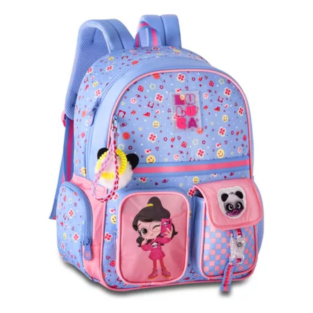 Mochila Costas Luluca Bolsa Escolar Infantil Feminina | Shopee Brasil