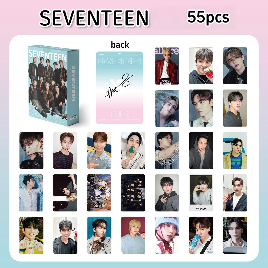 50-55pcs SEVENTEEN Holographic Laser LOMO Cards Performance 17 IS