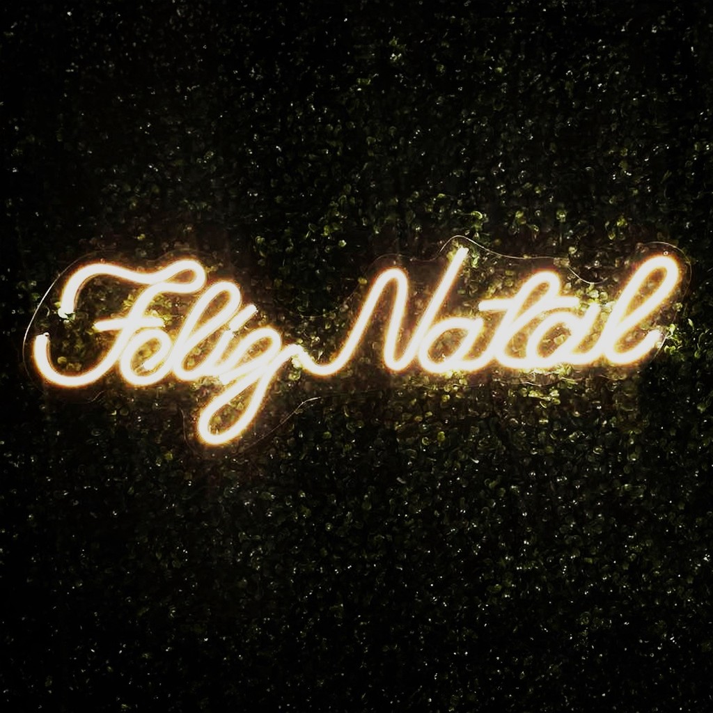 Painel Neon Led Feliz Natal Festa Decoração Fita Led