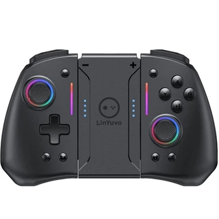 LinYuvo KS42 Meteor Light Wireless Joy-pad Com Luzes RGB De 8 Cores Para Switch/Lite/OLED , Programável , Turbo E Vibraç