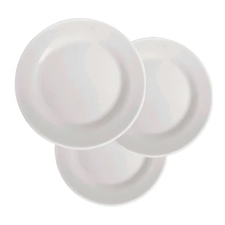 Conjunto de Pratos Sobremesa Nadir Vidro Branco Opaline Menu 24 peças em Oferta na Shopee