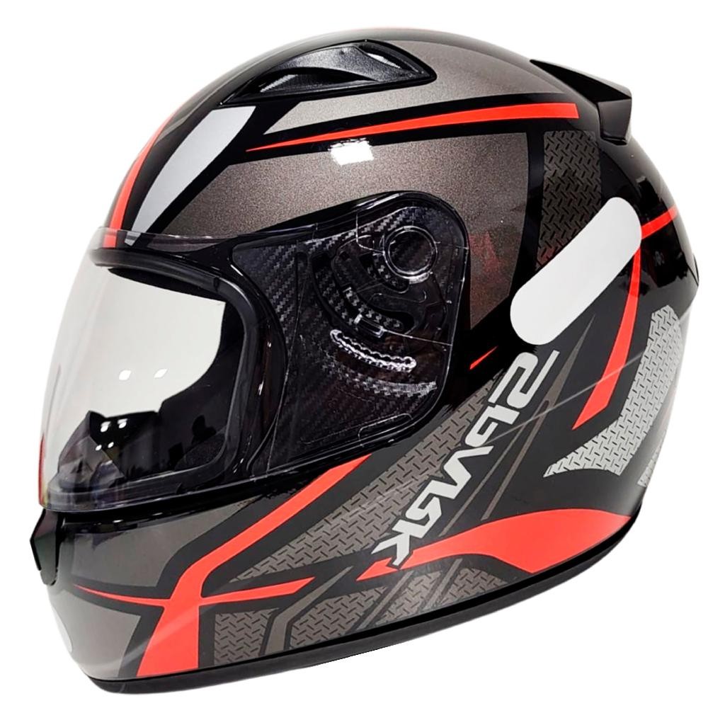 Capacete Moto Fechado Spark Spider Preto e Vemelho Ebf 61 | Shopee Brasil