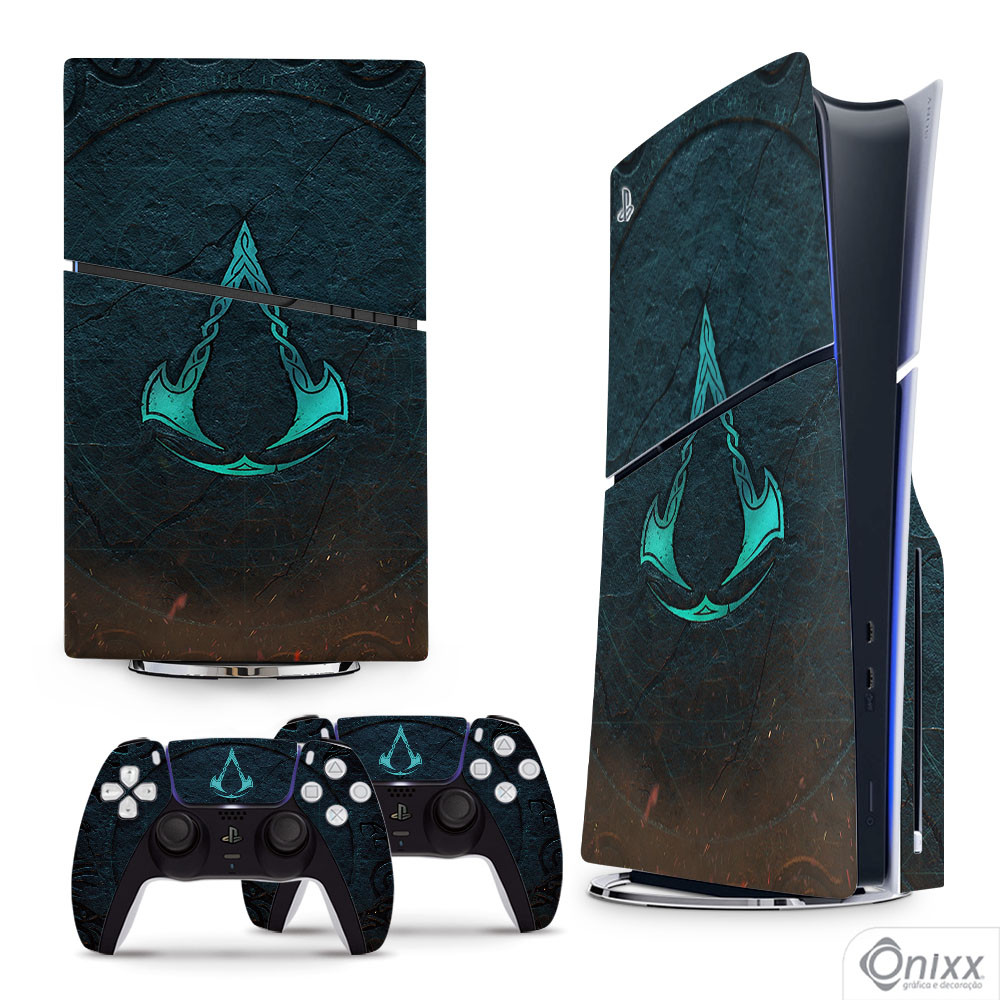 Skin PS5 Slim Adesiva Assassin's Creed Valhalla Rune