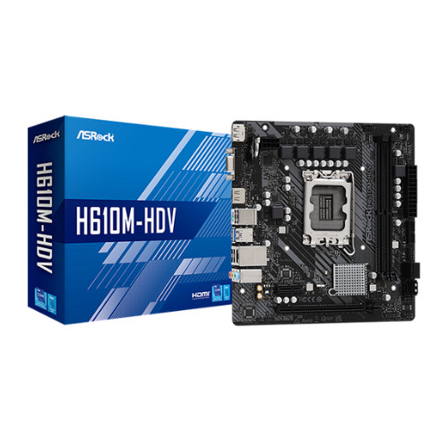 Placa Mãe AsSRock Modelo H610M-HDV Plataforma LGA 1700 Intel