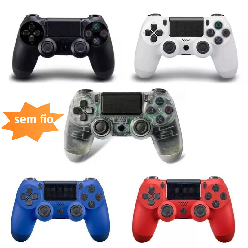 Controle sem fio Compatível com P4 / PC / Celular – Joystick Bluetooth Modelo Genérico play 4
