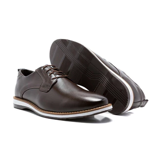 Sapato Casual Masculino Versales Fechamento Cadarço Esporte Fino Elegante Preto Marrom