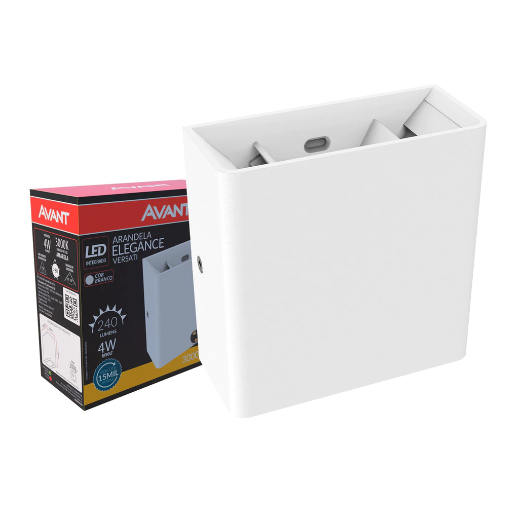 Arandela Led Externa Elegance Versati 4w 3000K Branco Avant