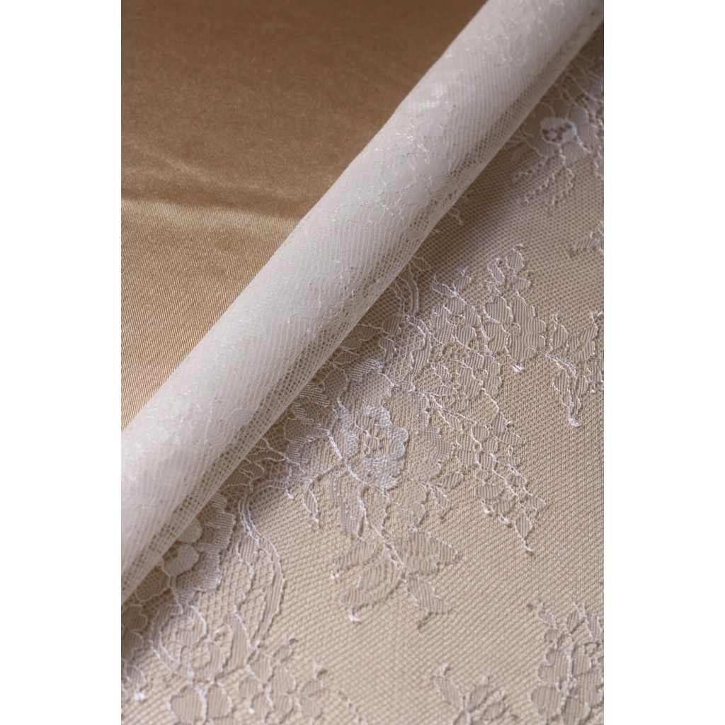 Renda Cantilly Peça com 3mts por 1,40 de largura Off White | Shopee Brasil