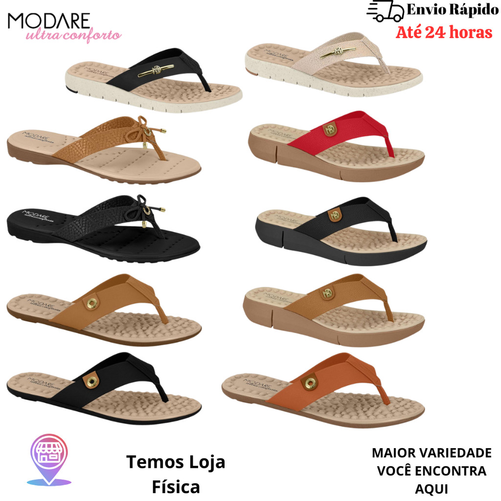 Chinelo Ortopédico Feminino Modare Ultraconforto para Esporão e Fascite ...