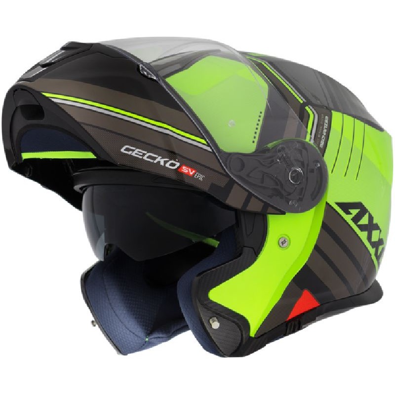 CAPACETE MOTO ARTICULADO AXXIS GECKO SV EPIC B3 AMARELO ARTICUADO
