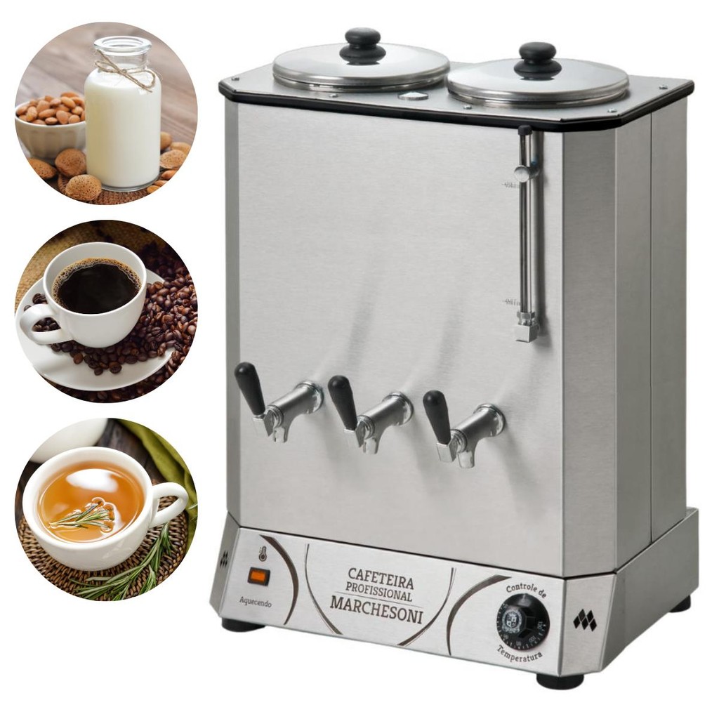Cafeteira Profissional 2 Reservatórios 6 Litros Máquina de C