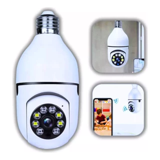 Câmera Lâmpada Espiã 360° Wi-Fi Full HD 1080p em Oferta na Shopee