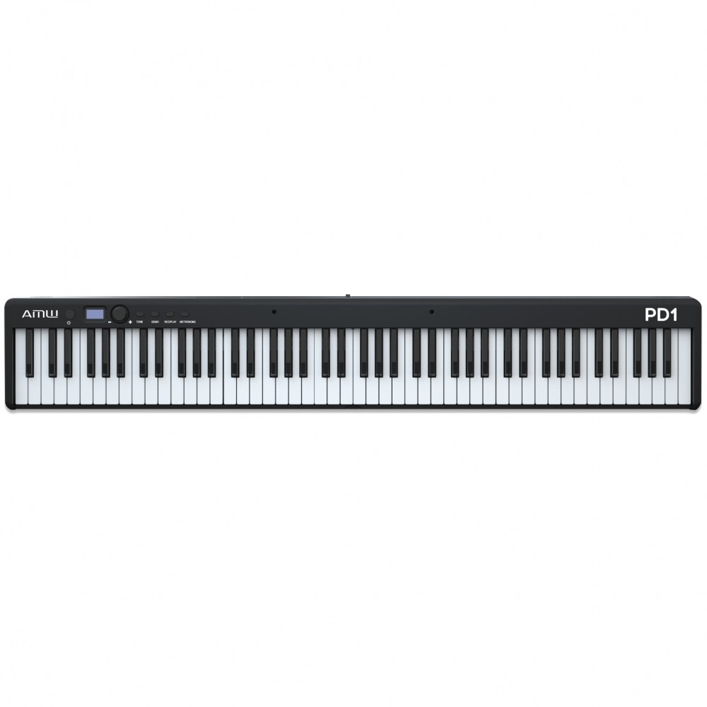 AMW PD1 Black Piano Digital Dobrável com 88 Teclas e Acessórios !