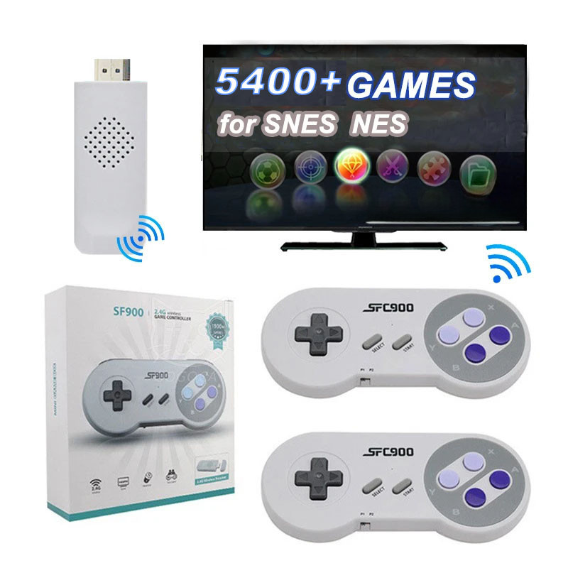 SF900 Console De Videogame SNES NES Integrado 5000 Jogos HDMI Video TV ...