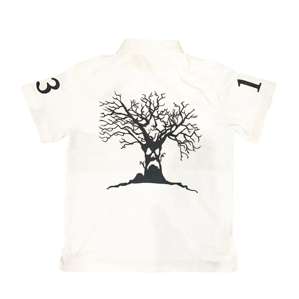 Camisa Polo Assombrada Mound América Retro Rua Hip Hop De Manga