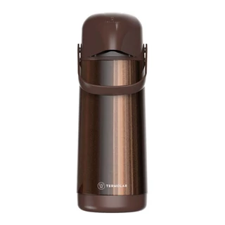 Garrafa Térmica Termolar Lúmina com Tampa de Pressão Inox Marrom 1L em Oferta na Shopee