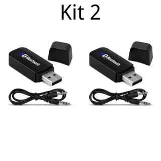 Kit 2 Receptor Bluetooth P2 Para Carro Som Automotivo USB (3,5mm) em Oferta na Shopee