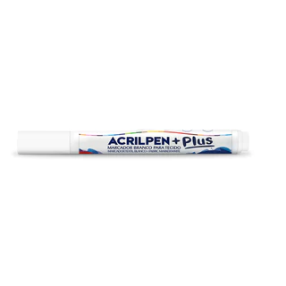 Caneta Marcador Tecido Acrilpen Plus Branco Acrilex