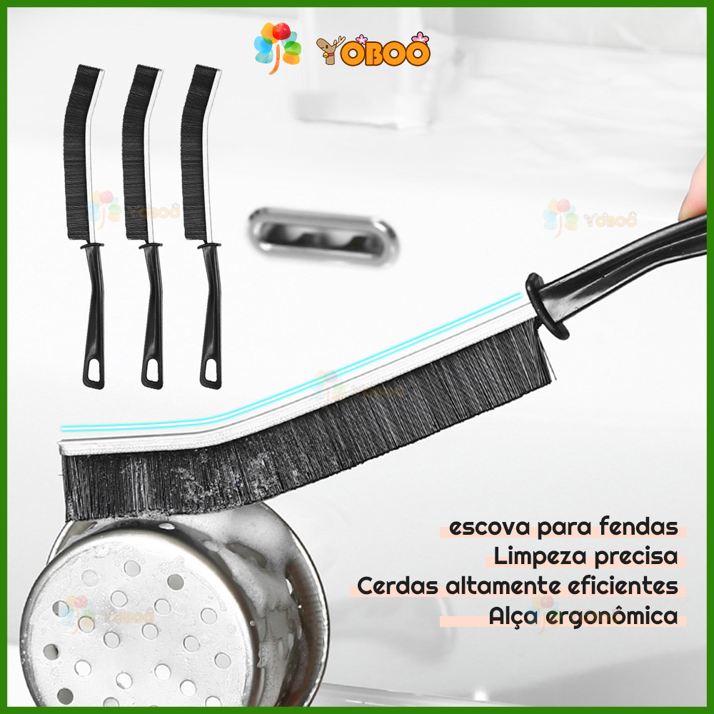 YOBOO Escova de limpeza para cozinha banheiro escova magica para limpeza de cantos difíceis