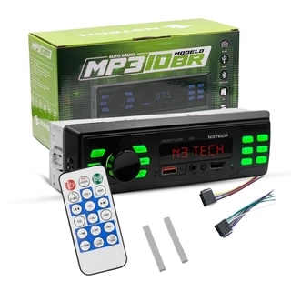 Aparelho De Som Carro Radio Automotivo N3tech MP3 Player 10BR Bluetooth Pendrive Sd
