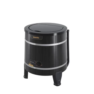 Máquina de Lavar Roupa Lavadora Tanquinho Preto 5kg Lavanderia Compacta Escuro Wanke 220v em Oferta na Shopee